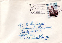 MONACO SEUL SUR LETTRE POUR LA FRANCE 1977 - Covers & Documents