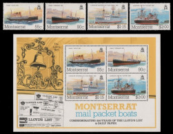 Montserrat 1984 - Mi-Nr. 553-553 & Block 28 ** - MNH - Schiffe / Ships - Montserrat