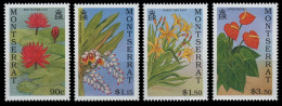 Montserrat 1991 - Mi-Nr. 809-812 ** - MNH - Blumen / Flowers - Montserrat