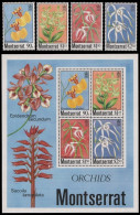 Montserrat 1985 - Mi-Nr. 568-571 & Block 29 ** - MNH - Orchideen / Orchids - Montserrat