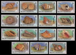 Montserrat 1989 - Mi-Nr. Dienst 66-80 ** - MNH - Meeresschnecken - Montserrat