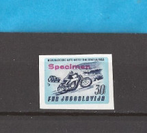 1953 JUGOSLAWIEN JUGOSLAVIJA MOTO AUTO RRRR SPECIMEN SEHR SELTEN - Sonstige & Ohne Zuordnung