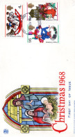 GB FDC 1968 NOEL - 1952-71 Ediciones Pre-Decimales