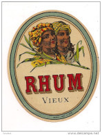 Etiquette Ancienne   RHUM Vieux --  Imprimeur Jouneau - - Rum