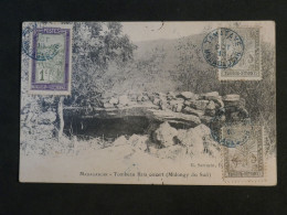 AE43 MADAGASCAR    BELLE CARTE 1913 TAMATAVE A LIBOURNE FRANCE  +PONT  + AFF. INTERESSANT+++ - Briefe U. Dokumente