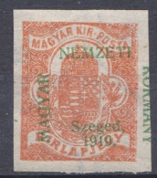 Hongrie Szeged Journaux 1919 N° 40 Mi 1 *  (J21) - Szeged