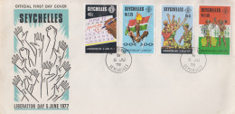 Enveloppe  FDC  1er  Jour   SEYCHELLES   1er  Anniversaire  De  La   Libération   1978 - Seychellen (1976-...)