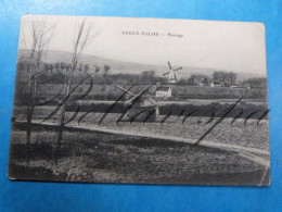 Neuve-Eglise Paysage Moulin A Vent Windmolen Fieldpost Office Censor Passes By N° 394 1915 - Windmills