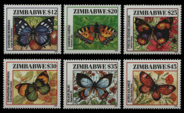 Simbabwe 2001 - Mi-Nr. 716-721 ** - MNH - Schmetterlinge / Butterflies - Zimbabwe (1980-...)