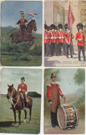 Royaume-Uni  Lot De 4 Cartes Illustrées De Militaires (1) - Verzamelingen & Kavels
