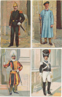 Vatican Lot De 4 Cartes Illustrées De Différents Soldats De La Garde Du Vatican (3) - Vaticano