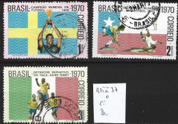 BRESIL 935 à 37 Oblitérés Côte 5.50 € - Used Stamps