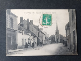 Ligné - Route De Nort, Et Place De L'Eglise / Editions Chapeau - Ligné