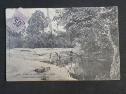 AE43  GUINEE  AOF BELLE CARTE 1906  KONAKRY  DUBRECA A  ASNIERES  FRANCE+TP TAB+RUE DU COMMERCE +  + AFF. INTERESSANT+++ - Storia Postale