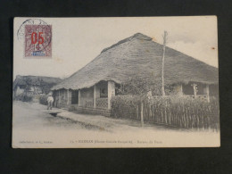 AE43  GUINEE  AOF  CARTE 1906 KANKAN A  A  CLICHY FRANCE+ TP SURCHARGE +LA POSTE  + AFF. INTERESSANT+++ - Storia Postale