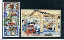 A23807)Olympia 94: Guinea 1428 - 1431 A** + Bl 466 A** - Winter 1994: Lillehammer