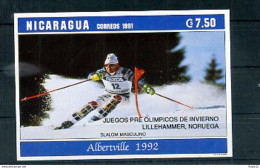 A23869)Olympia 94: Nicaragua Block** - Invierno 1994: Lillehammer