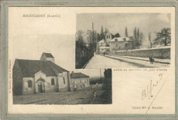 CPA - BOUFFEMONT (95) - Carte Multi-vues De 1900 - Route De Chauvry - Bouffémont