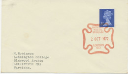 GB SPECIAL EVENT POSTMARKS 1972 NATIONAL POSTAL MUSEUM LONDON EC1 In BROWN-RED - Covers & Documents