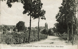 CPA 88 Vosges MONTHUREUR Sur Saone Avenue De La Gare Pont Colas - Monthureux Sur Saone