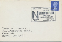 GB SPECIAL EVENT POSTMARKS 1972 BRITISH PHILATELIC EXHIBITION LONDON WI - NORMANSFIELD HOSPITAL FOR HANDICAPPED CHILDREN - Lettres & Documents