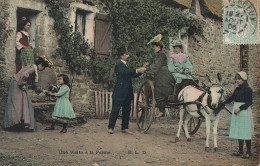 METIERS - Une Visite à La Ferme - Colorisé - Carte Postale Ancienne - Paesani