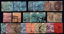 India Inglesa Nº 18/9, 21/2, 27, 30, 33, 35/9, 41/2. Año 1865/88 - 1858-79 Kronenkolonie