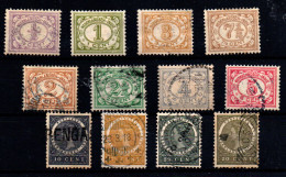 India Holandesa Nº 40/1, 44, 42/3, 45/48, 51/3. Año 1902/8 - Nederlands-Indië
