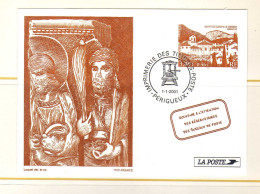 France -  2001 -  Carte Souvenir "Saint-Guilhem-le-Desert - - Pseudo-officiële  Postwaardestukken