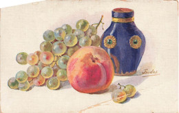 ARTS - Tableau - Nature Morte - Une Pêche Et Des Raisins - Fruits - Eudes - Carte Postale - Paintings