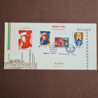 1975 Iran Persia Apadana First Day Card 1975 Children's Week. Scott 1881-1883 - Iran