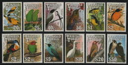 Trinidad & Tobago 1990 - Mi-Nr. 609-620 ** - MNH - Vögel / Birds (I) - Trinité & Tobago (1962-...)