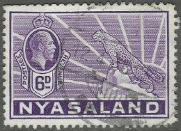 Nyasaland. 1934-35 KGV. 6d Used. SG 120 - Nyassaland (1907-1953)