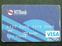 Bank Card From Belarus VISA MT Bank Minsk Transit Bank - Belarus