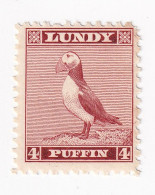 #18 Great Britain Lundy Island Puffin Stamp 1939 Standing Puffin Definitive 4p Retirment Sale Price Slashed! - Local Issues