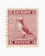 #19 Great Britain Lundy Island Puffin Stamp 1939 Standing Puffin Definitive 4p Used Retirment Sale Price Slashed! - Local Issues