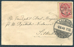 1903 Denmark 10 Ore Skelund Stjernestempel Star Cancel, Aalborg Cover - Silkeborg - Lettres & Documents