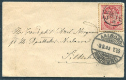 1903 Denmark 10 Ore Skelund Stjernestempel Star Cancel, Aalborg Cover - Silkeborg - Storia Postale