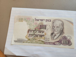 Israel-10 LIROT-HAIM NACHMAN BIALIK-(1968)-(BLUE NUMBER)-(255)-(95909830-ה/4)-U.N.C-BANK NOTE - Israel