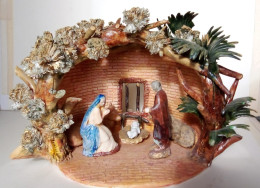Presepe In Porcellana Lavorato A Mano Giulio Tucci 22,4x17 Cm 1980 (H123) Come Da Foto 22,4x17 Cm - Christmas Cribs