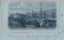 Souvenir De Delémont JU, Pont De Pierre Et Clair De Lune (28.1.1899) - Delémont