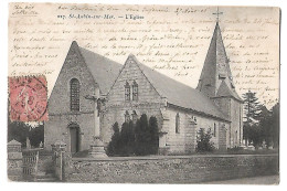 Saint Aubin Sur Mer - L'église - Dos Simple - Circulé 1906 - Saint Aubin