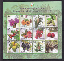 INDIA-2023-FRUITS-SHEET-MNH. - Blocchi & Foglietti