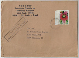 Brazil 1977 Printed Matter Cover From São Paulo To Blumenau Stamp Environmental Protection Flora Plant Bromeliad Flower - Covers & Documents