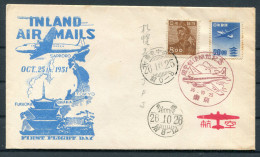 1951 Japan First Flight Inland Airmail Cover Tokyo - Sapporo - Cartas & Documentos