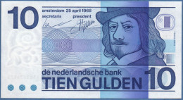 Nederland, Netherlands Type 1968 Fl 10, Frans Hals Flaxless Paper Series 4352 UNC Painter 68d2 - 10 Gulden