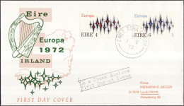 Irlande - Ireland - Irland FDC2 1972 Y&T N°278 à 279 - Michel N°276 à 277 - EUROPA - FDC