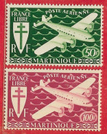 Martinique PA/AM N°4 & 5 1945 ** - Posta Aerea