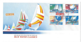 FDC Nouvelle Zélande - FDC Blue Water Classic Sailboats Races Voiliers.   02-02-1987.. - FDC