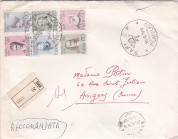 Italie --1976--Lettre Recommandée BARI Pour ANGERS (France)--Beaux Timbres Et Cachets..format  19.5cm X 15cm - 1971-80: Poststempel